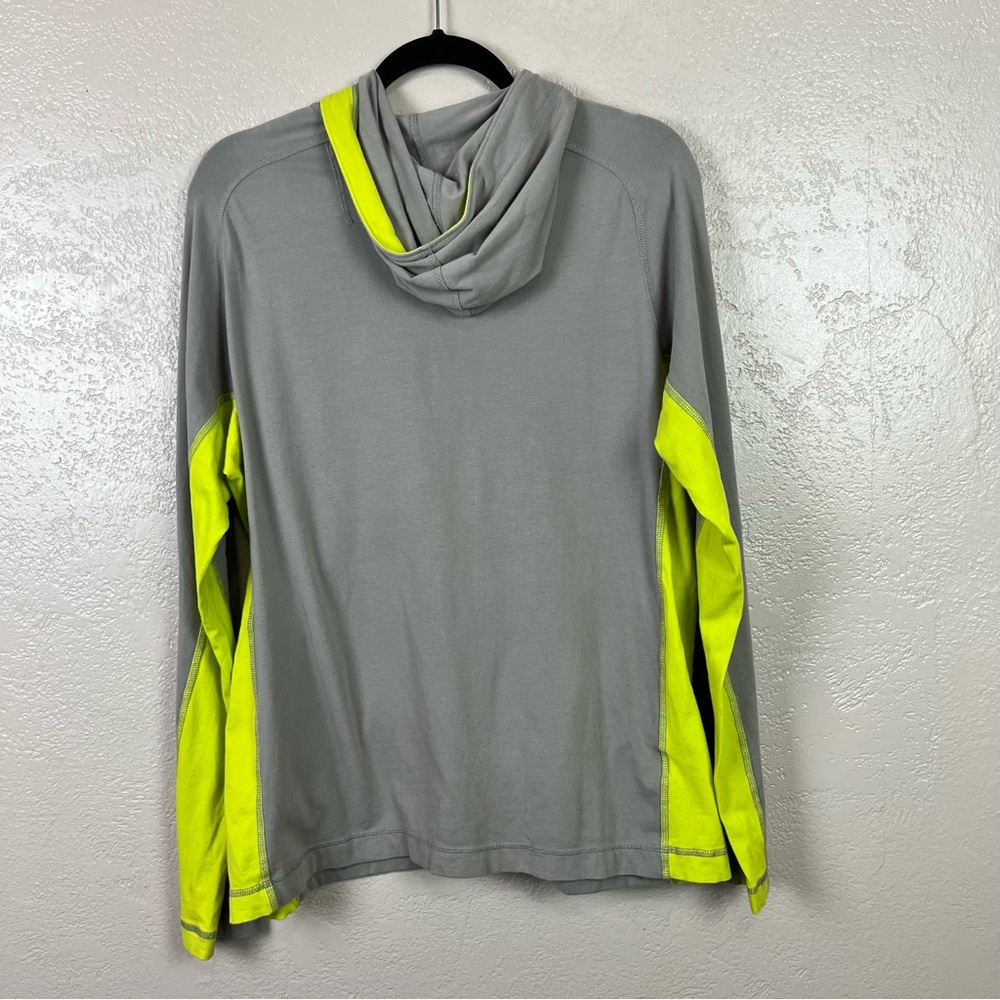 Eddie Bauer active Free Dry Men Hoddie Full Zip Sweater Size L  Color Gray/Green - Picture 2 of 11